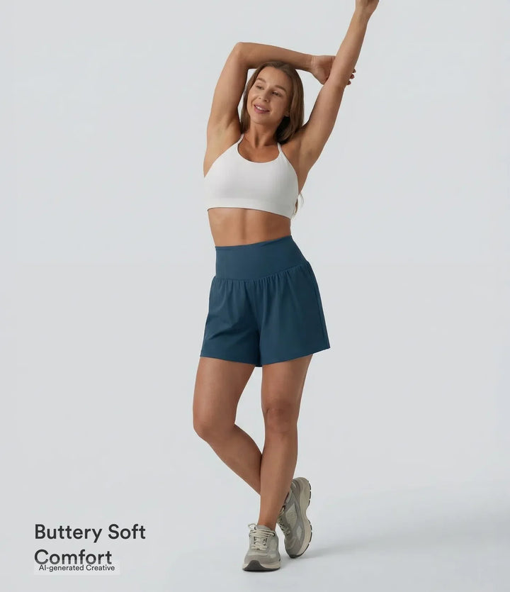 Softlyzero Airy med hög midja och magkontroll 2-i-1 InstantCool yogashorts 5&