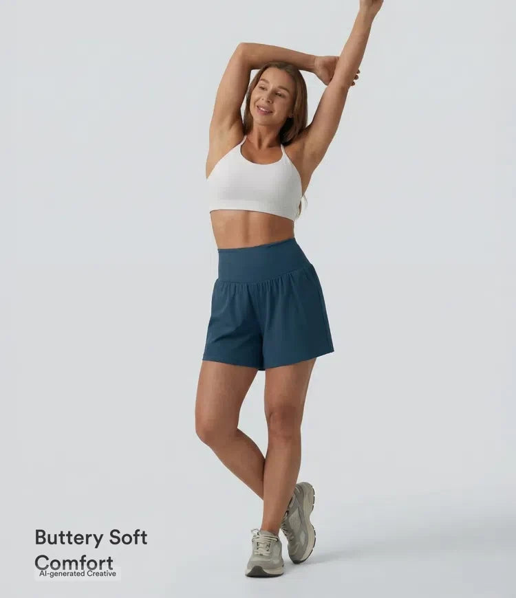 Softlyzero Airy med hög midja och magkontroll 2-i-1 InstantCool yogashorts 5&