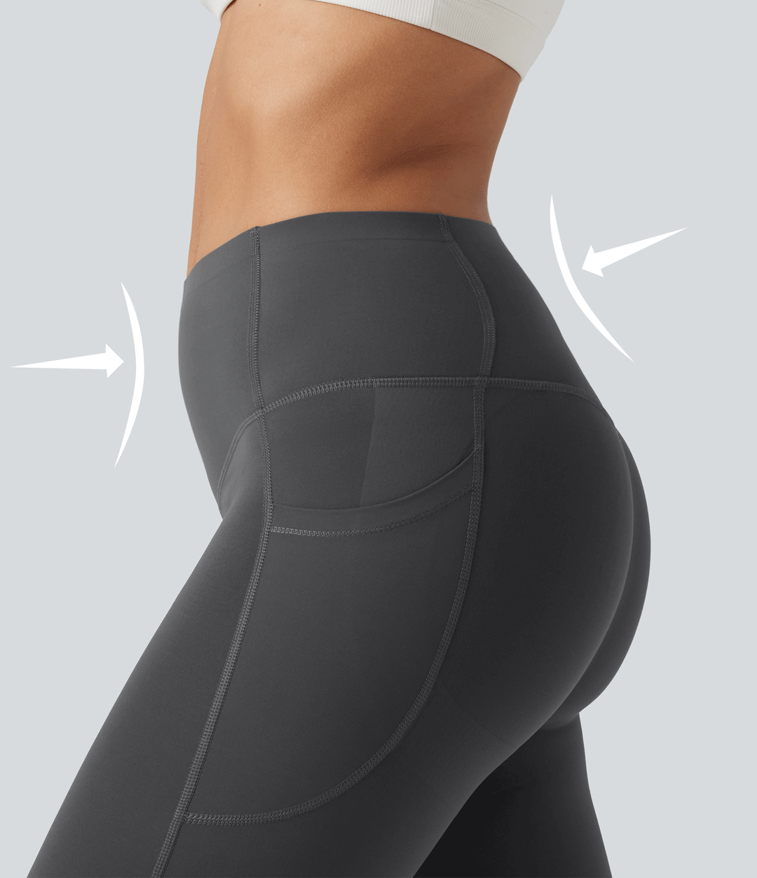 Halara UltraSculpt med hög midja rumplyftande magkontroll ficka formande träningsleggings