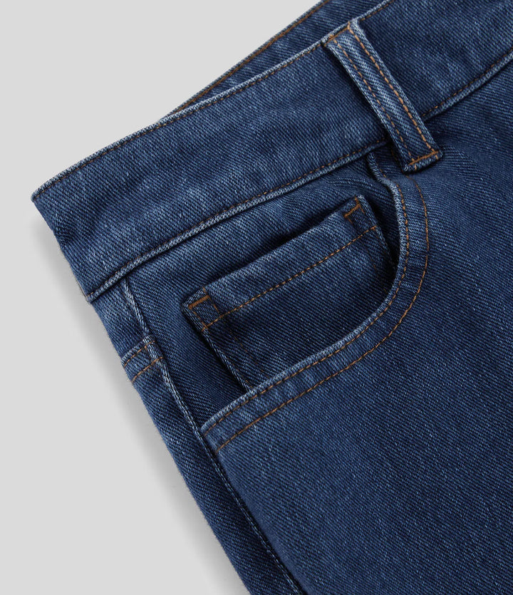 Lyckera Flex medelhög midja fickor vardaglig bootcut-jeans