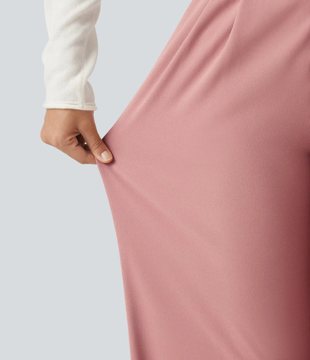 Lyckera Flex högmidjad raka ben våffelstruktur arbetsbyxor med fickor