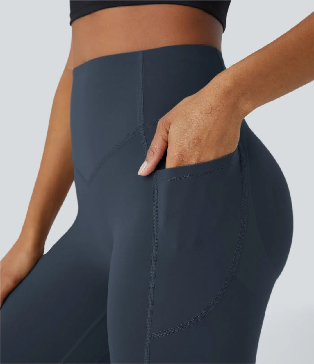 Lyckera UltraSculpt högmidjad scrunch med rumplyft magkontroll ficka formande träningsleggings