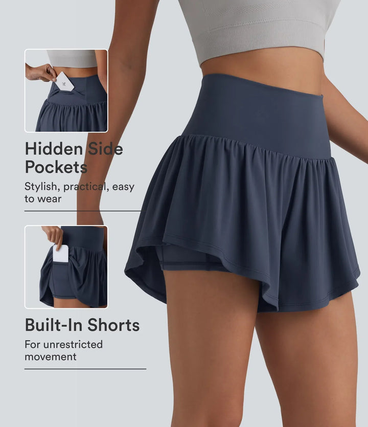 SoftlyZero Airy med hög midja 2-i-1 InstantCool yogashorts 3&