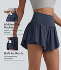 SoftlyZero Airy med hög midja 2-i-1 InstantCool yogashorts 3'' med fickor