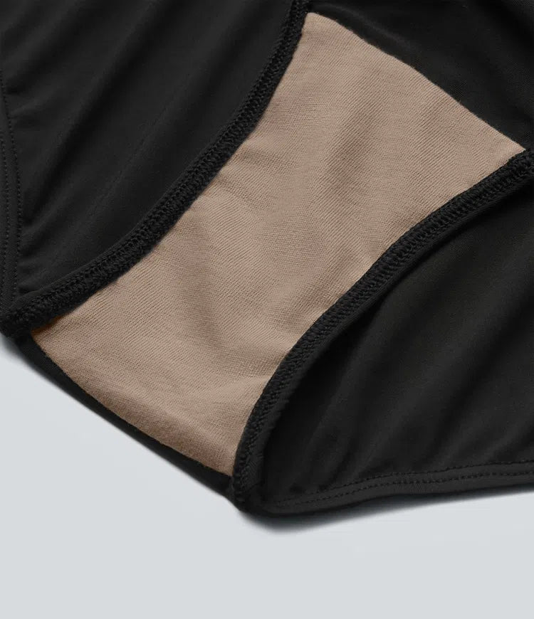 Med hög midja rynklad inbyggd underkläder vardagsshorts 2.5&