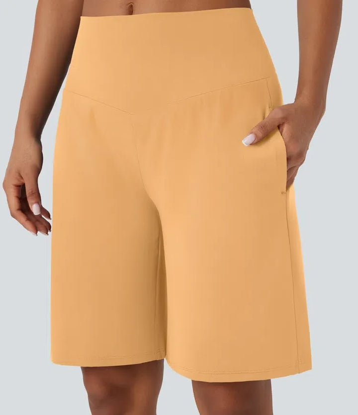 SoftlyZero Airy med hög midja och fickor InstantCool yoga bermudashorts