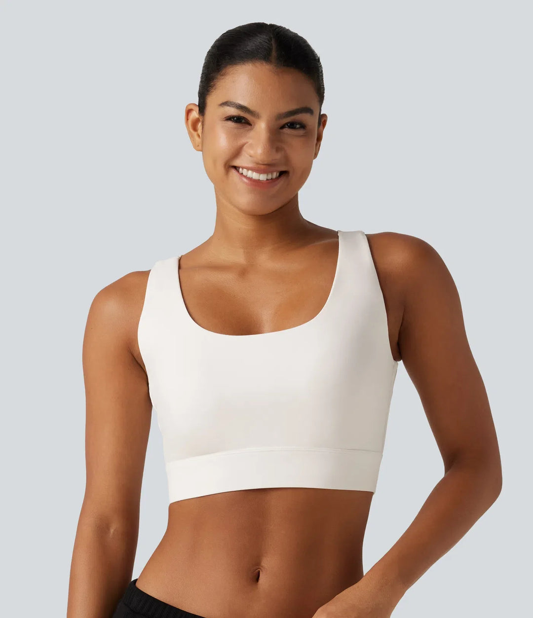 Lyckera UltraSculpt medium stöd rygglös justerbar spänne inbyggd BH träningssport-BH DD-F-kupor