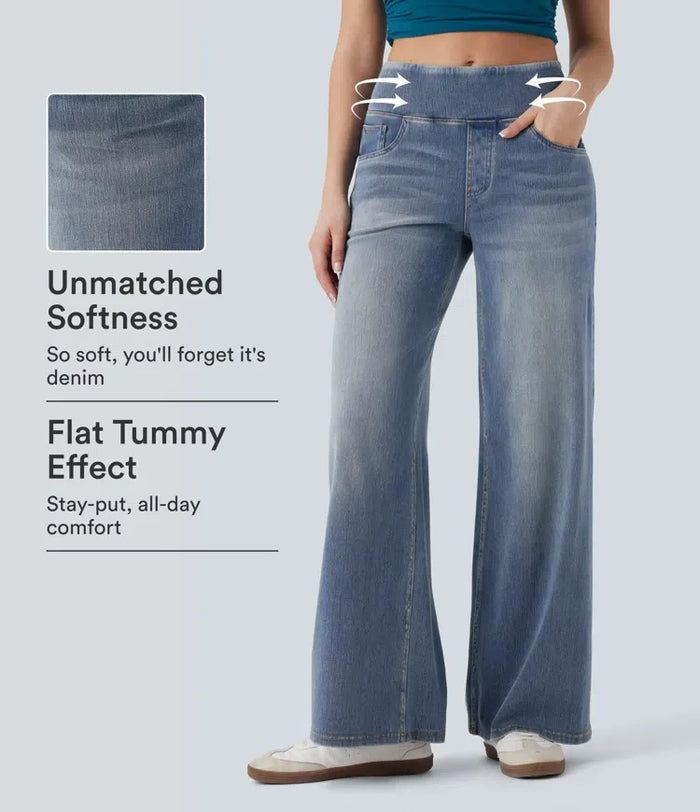 Halara Flex med medelhög midja magkontroll för vardag baggy jeans med fickor