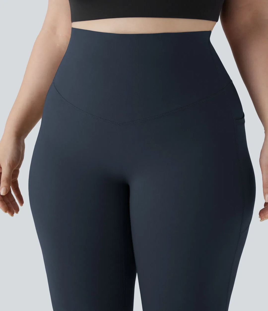 Lyckera UltraSculpt högmidjad magkontroll ficka formande yoga bootcut plusstorlek leggings