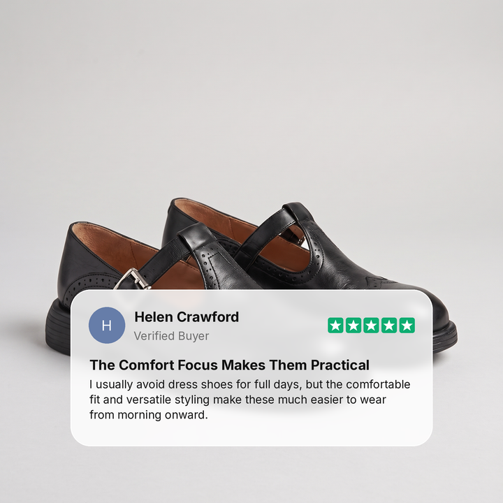 KLASSISKA LÄDERLOAFERS MED SPÄNN