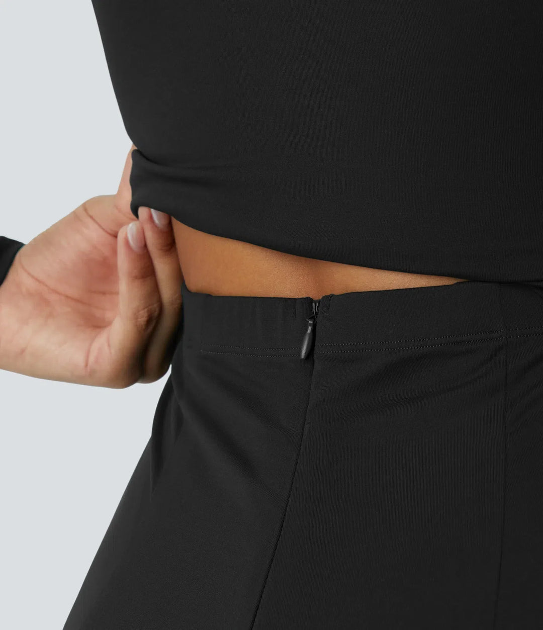 Långärmad ficka vida ben jumpsuit – Easy Peezy