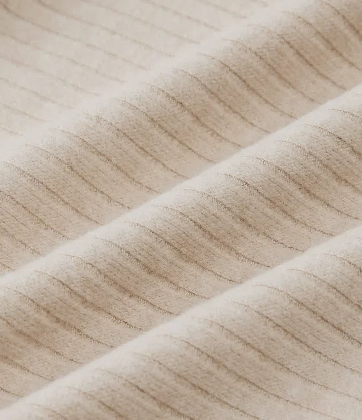 Ribbstickad lång fladdermusärm rundad fåll vardaglig cardigan