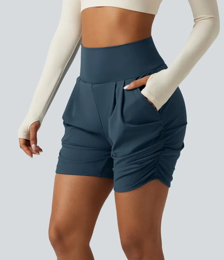 SoftlyZero Airy med hög midja rynklad InstantCool yogashorts 5&