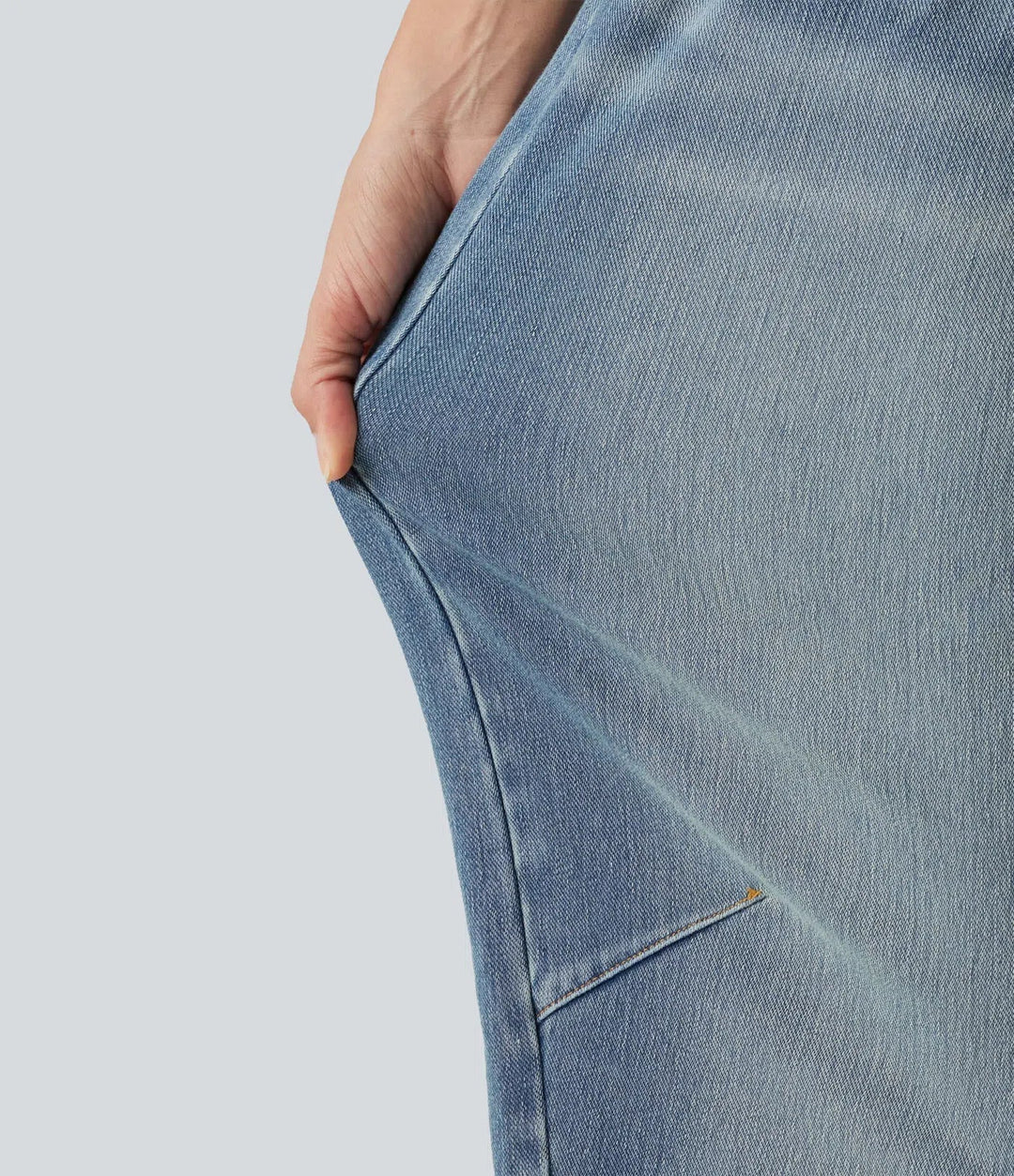 Halara Flex med hög midja för vardag ballongformade ben jeans med fickor