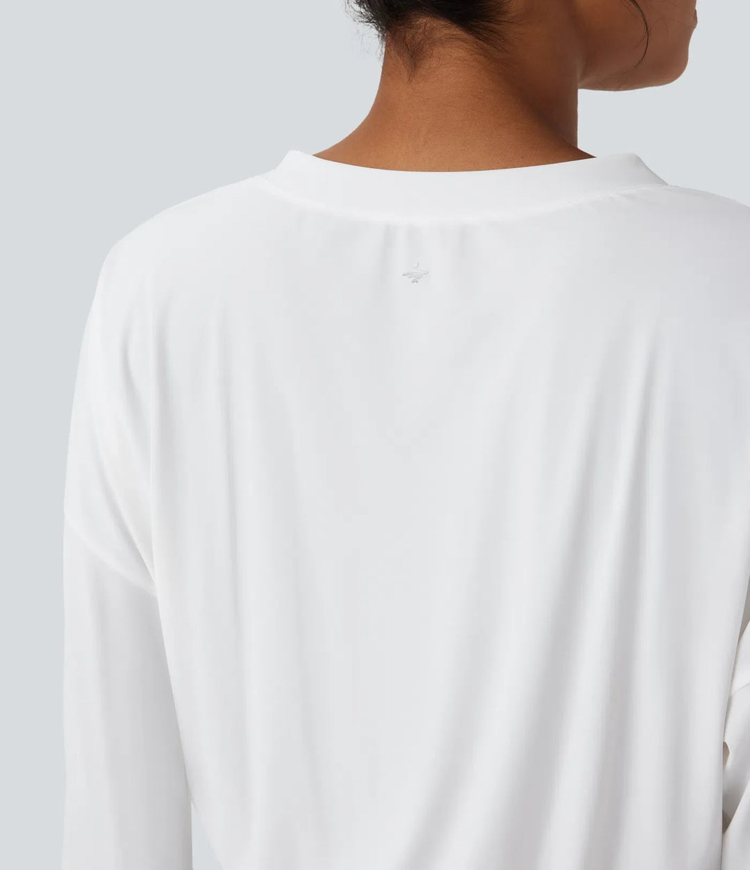 V-ringad oversized snabbtorkande yogasporttopp