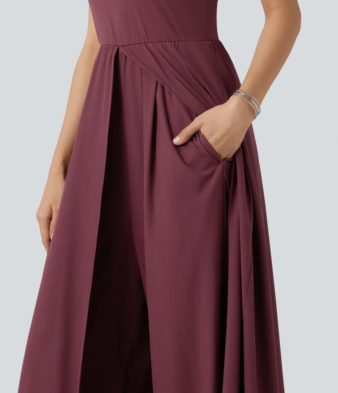 Breezeful ärmlös snabbtorkande jumpsuit med fickor-Easy Peezy Edition