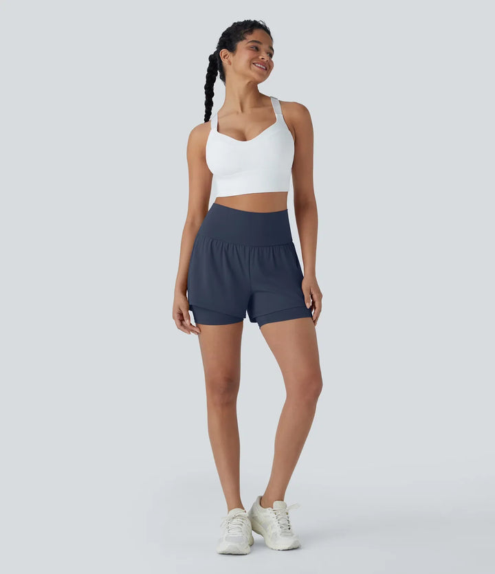 SoftlyZero Airy med extra hög midja 2-i-1 InstantCool yogashorts 5&