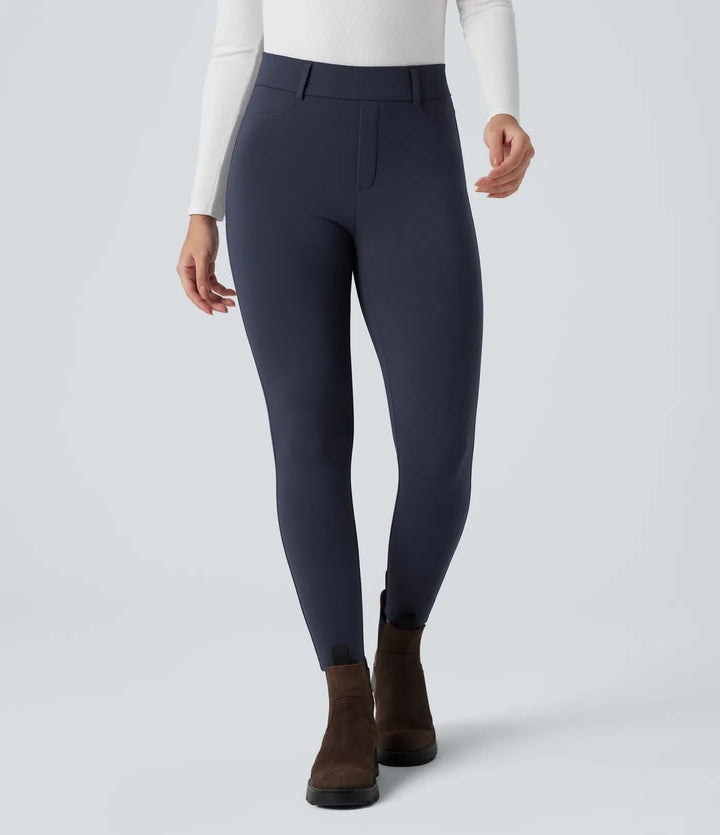 SoftlyZero Plush termisk med hög midja för vardag 7/8 leggings med fickor