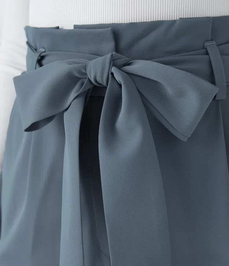Halara Flex paperbag-midja med hög midja med bälte ficka vida ben kontorsbyxor