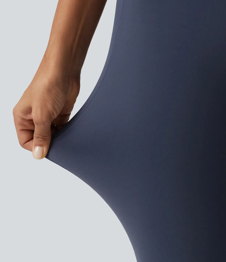 Halara UltraSculpt med hög midja spets upp utsvängd yogaleggings med fickor