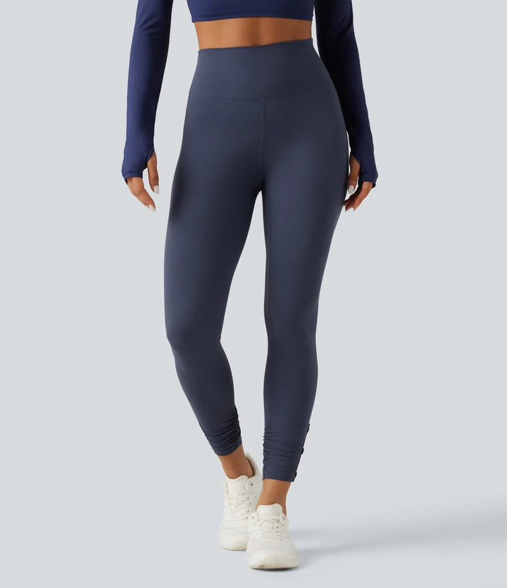 Lyckera UltraSculpt högmidjad rynkat yogaleggings