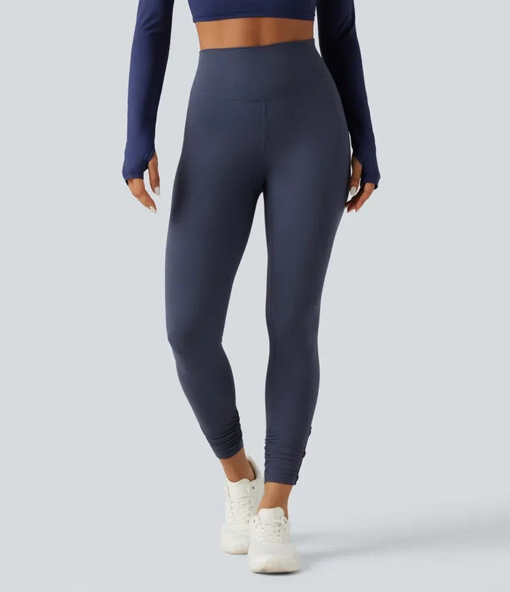 Lyckera UltraSculpt högmidjad rynkat yogaleggings