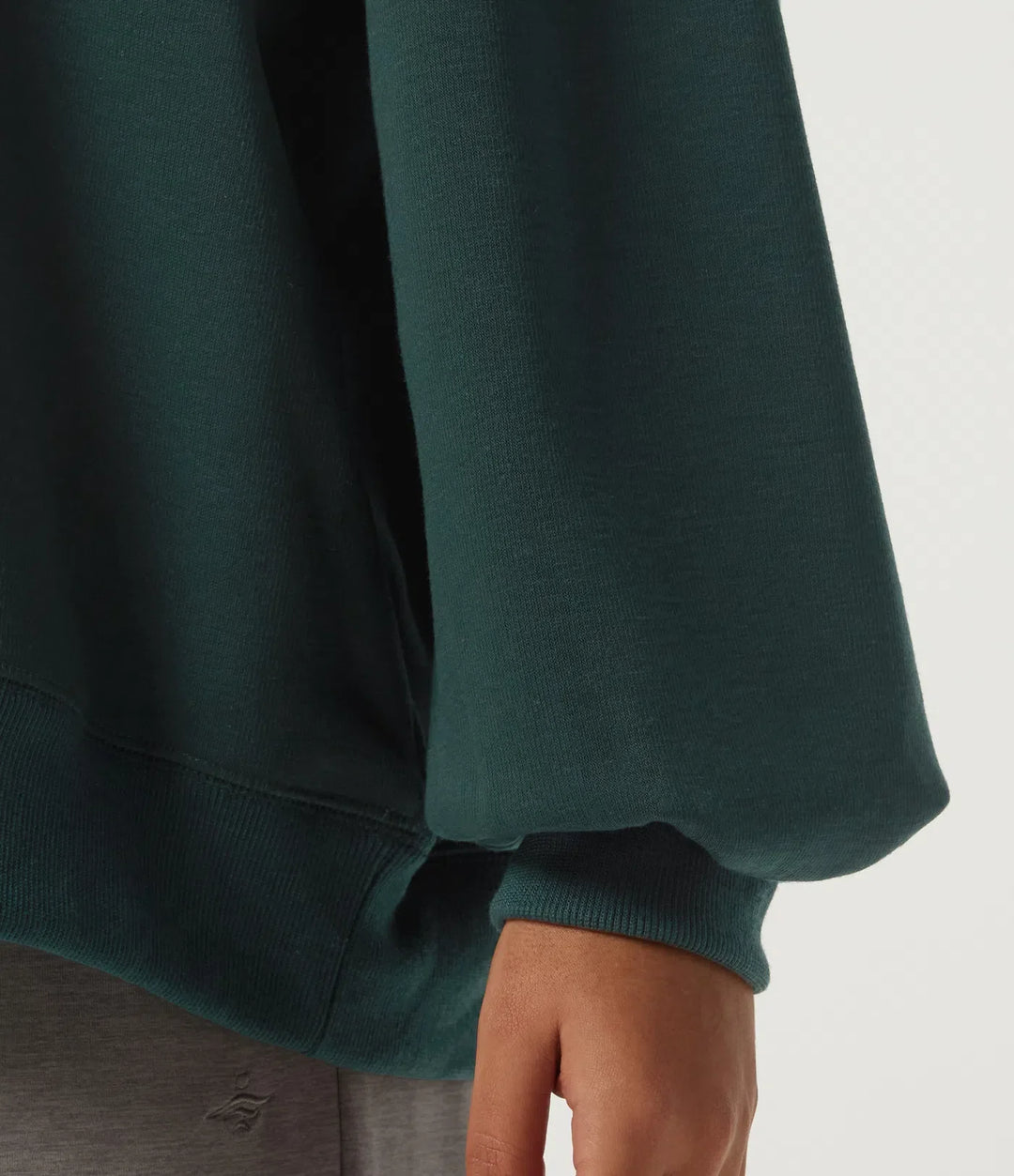 Rund hals långärmad fleece vardaglig sweatshirt