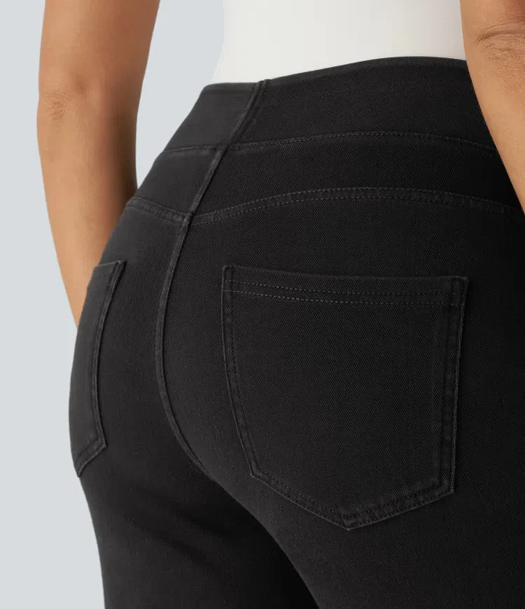 Halara Flex med hög midja och fickor raka ben jeans för arbete