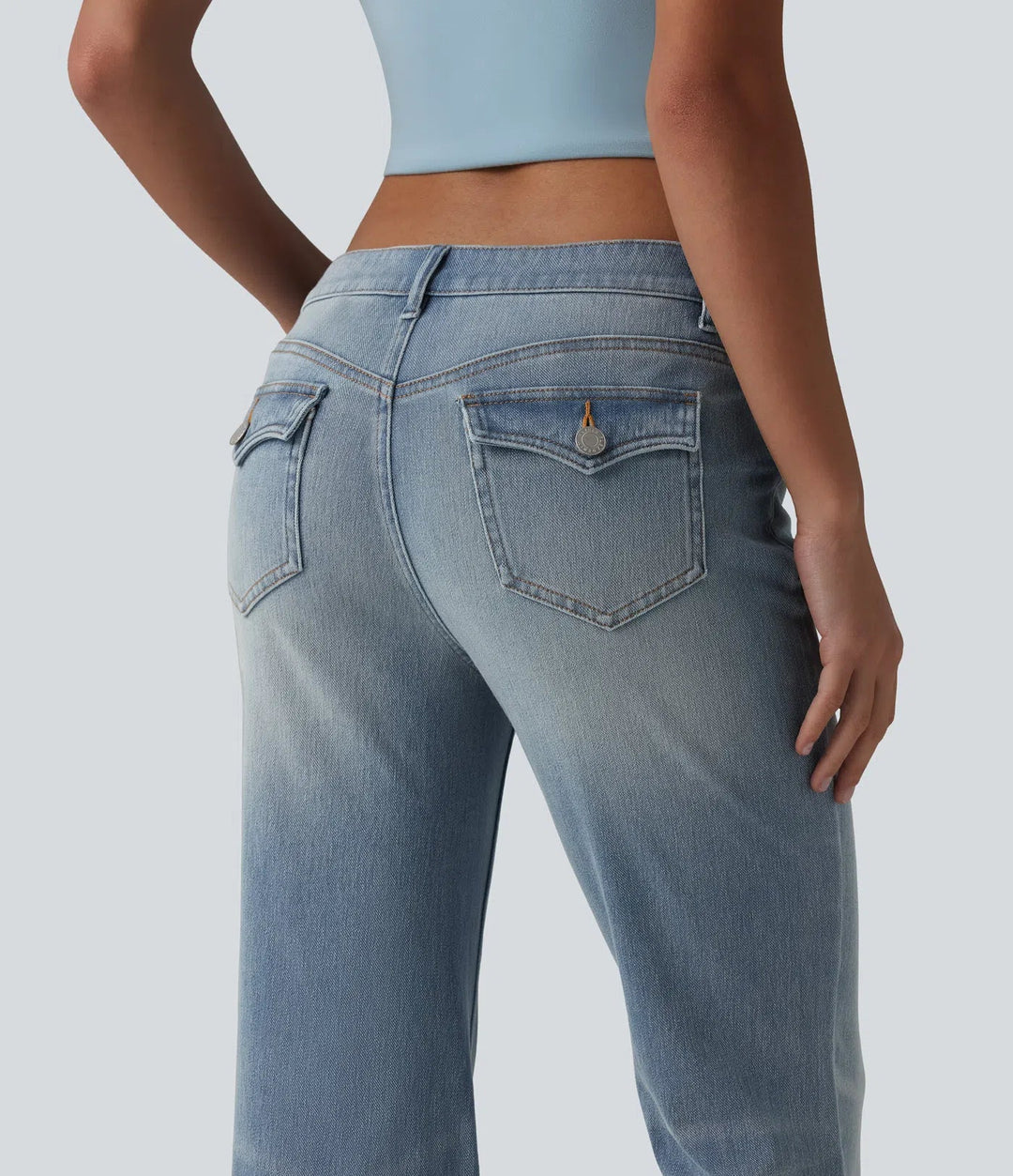 Lyckera Flex låg midja utsvängd vardagsjeans med fickor