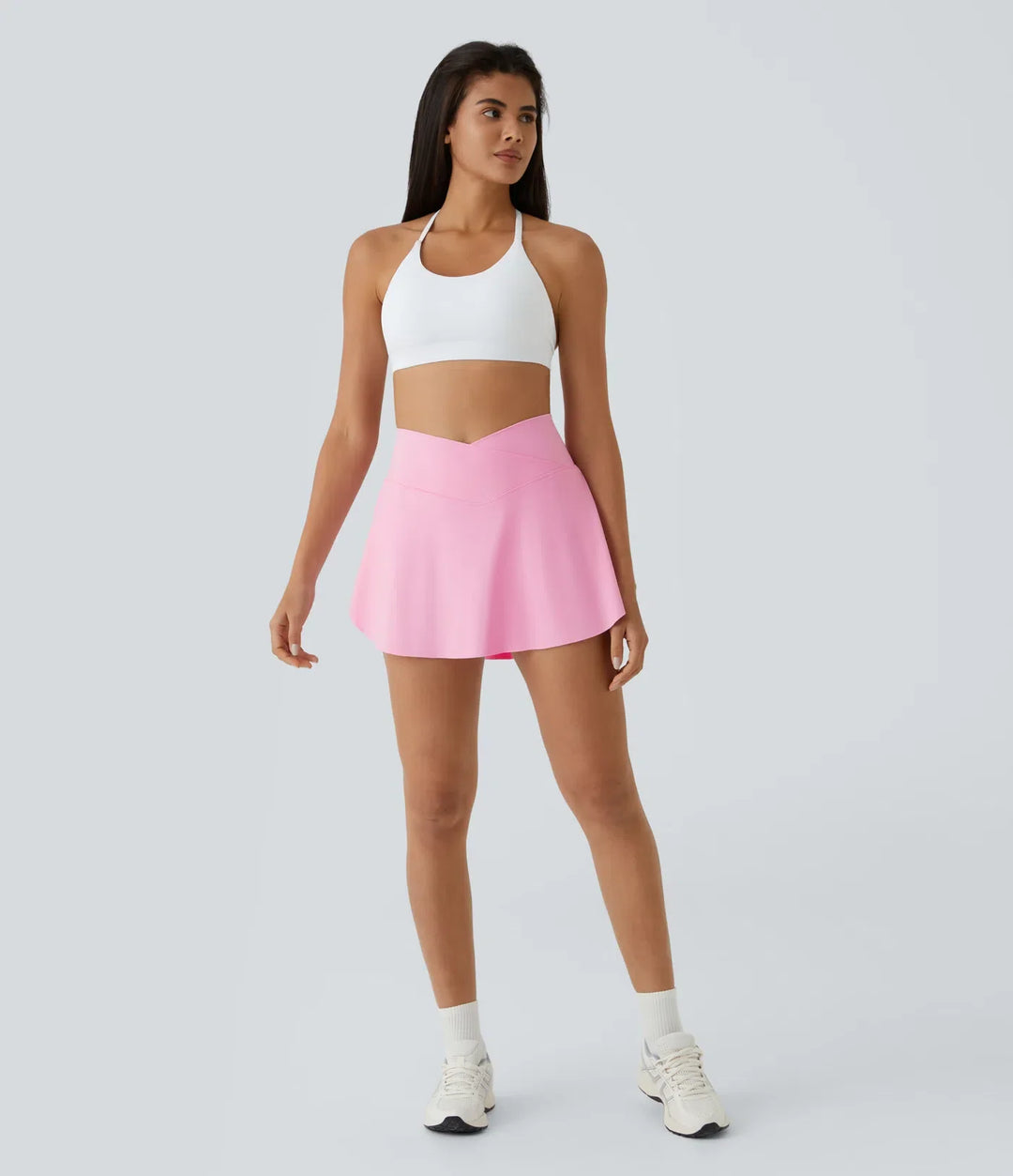 SoftlyZero Airy omlottmodell med ficka 2-i-1 InstantCool tenniskjol – Lucid – längre modell