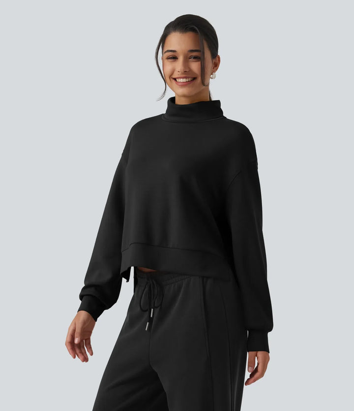SpacerTek hög hals långärmad arbete sweatshirt