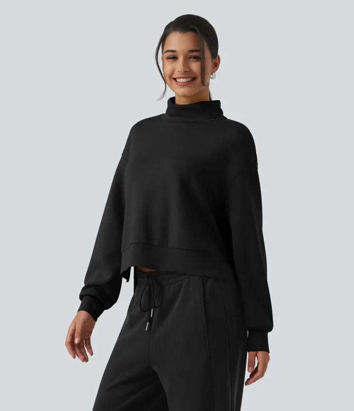 SpacerTek hög hals långärmad arbete sweatshirt