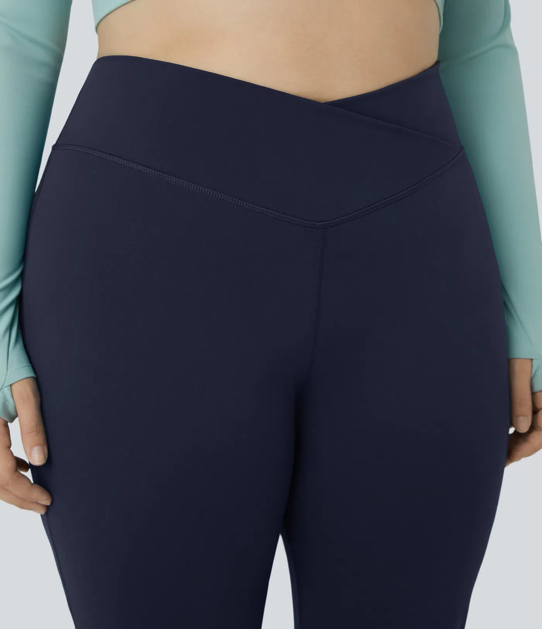 DayStretch med hög midja omlott fullängd utsvängd leggings i plusstorlek