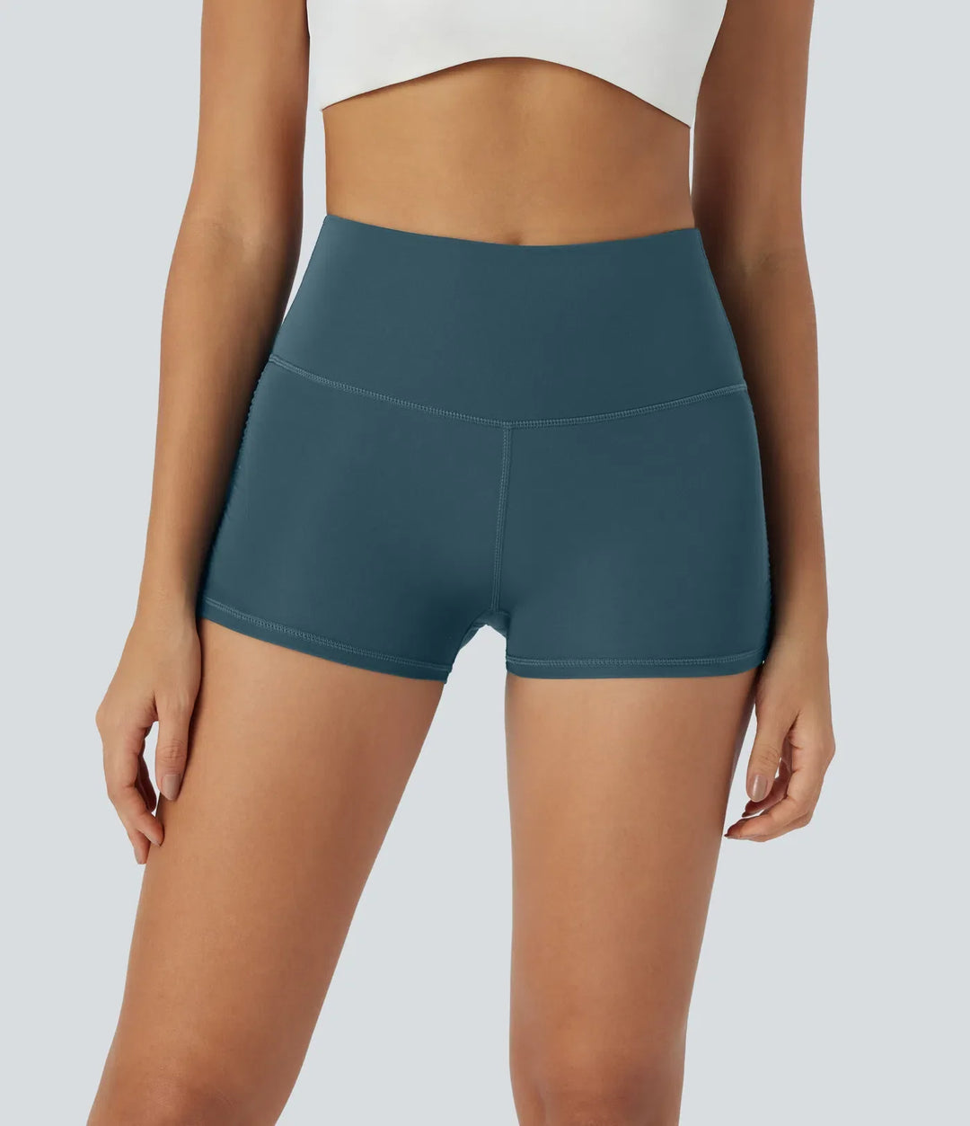 SoftlyZero snabbtorkande med hög midja och magkontroll rynklad löpning cykelshorts 2.5&