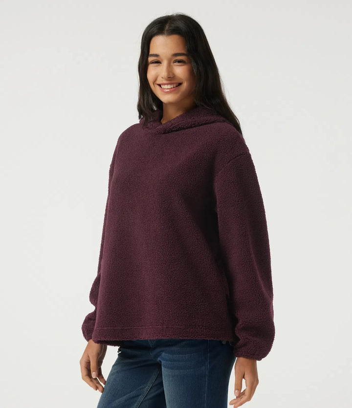 Med huva långärmad fleece vardaglig sweatshirt med fickor