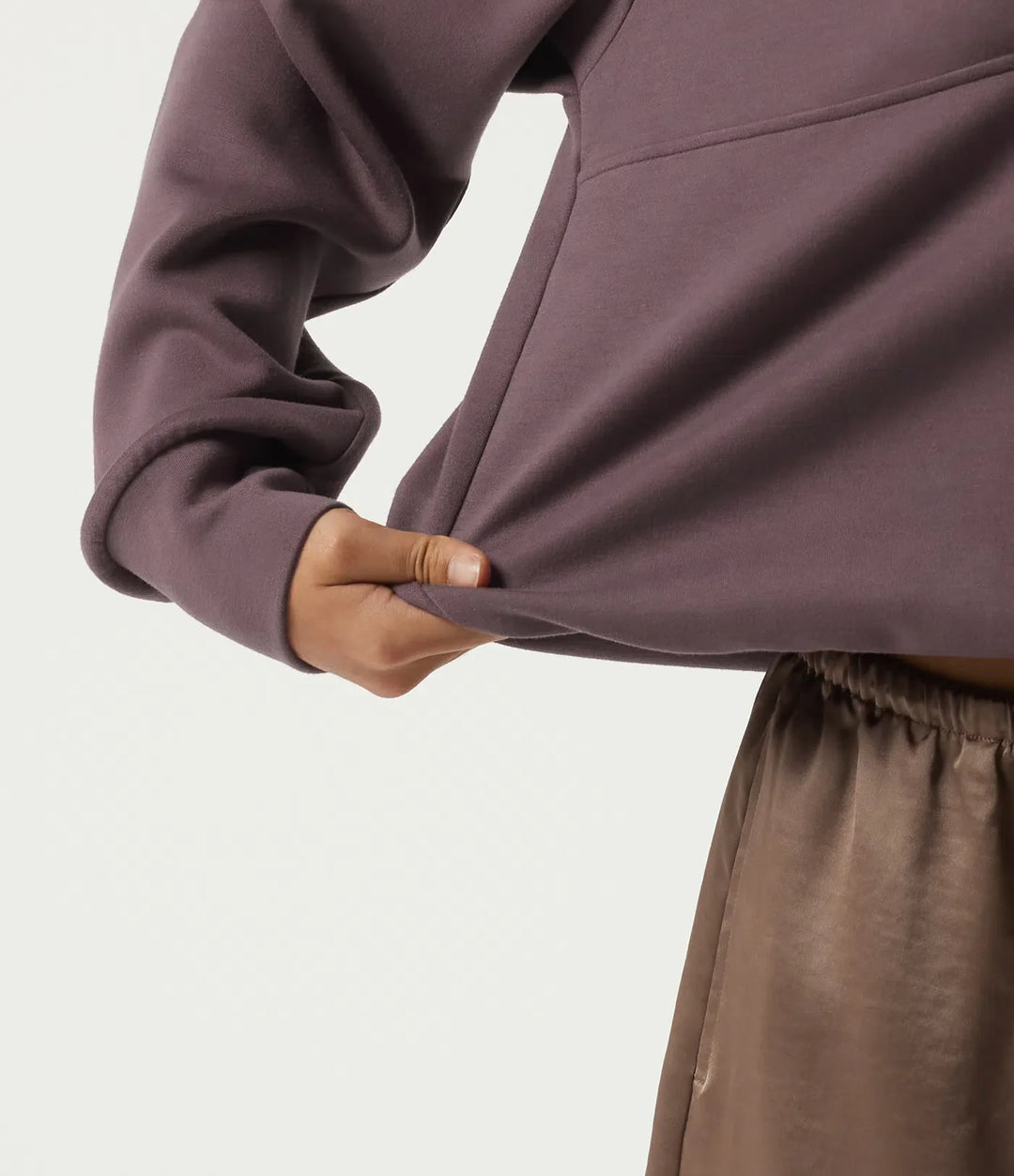 Omlott sjalkrage långärmad vardaglig sweatshirt