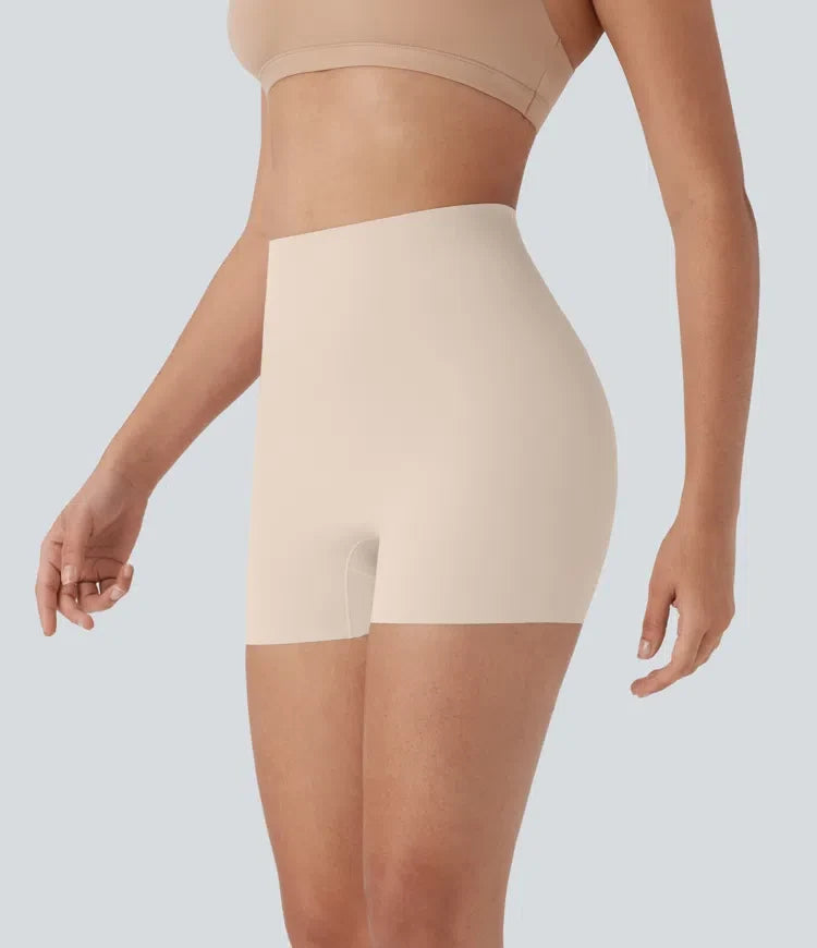 Mycket stretchig med hög midja avkoppling slät boyfriend shorts