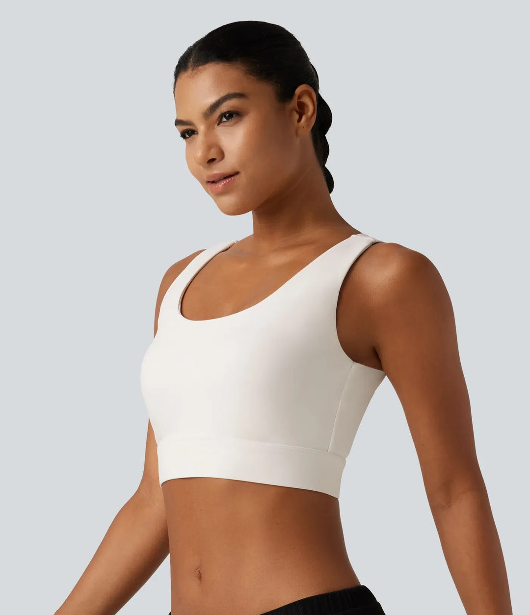 Lyckera UltraSculpt medium stöd rygglös justerbar spänne inbyggd BH träningssport-BH DD-F-kupor