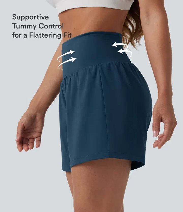 Softlyzero Airy med hög midja och magkontroll 2-i-1 InstantCool yogashorts 5&