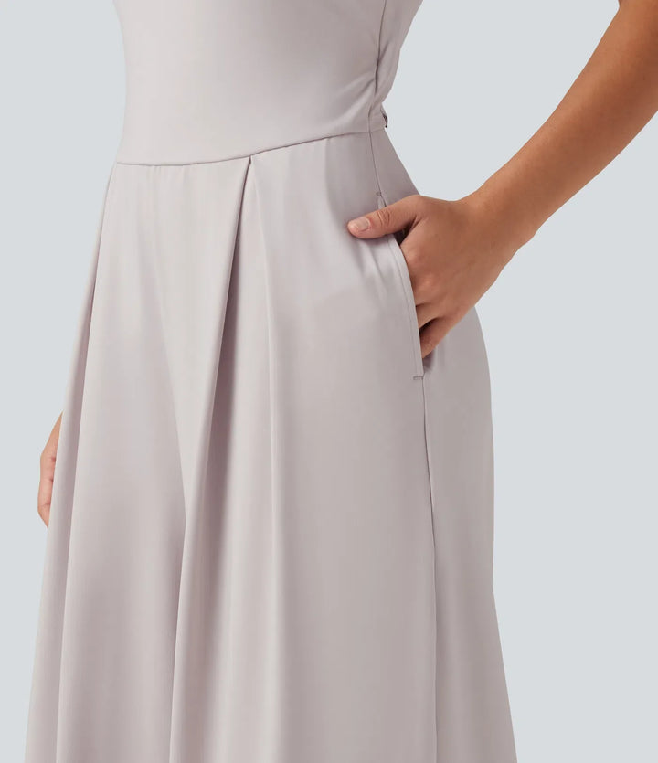 Tub baggy vardaglig jumpsuit med fickor-Easy Peezy Edition