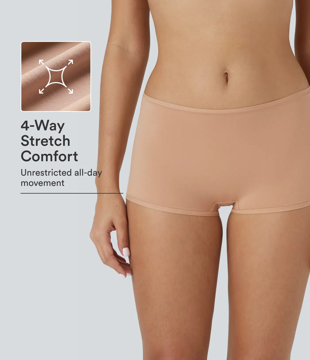 Mycket stretchig med låg midja enfärgad avkoppling boyfriend shorts