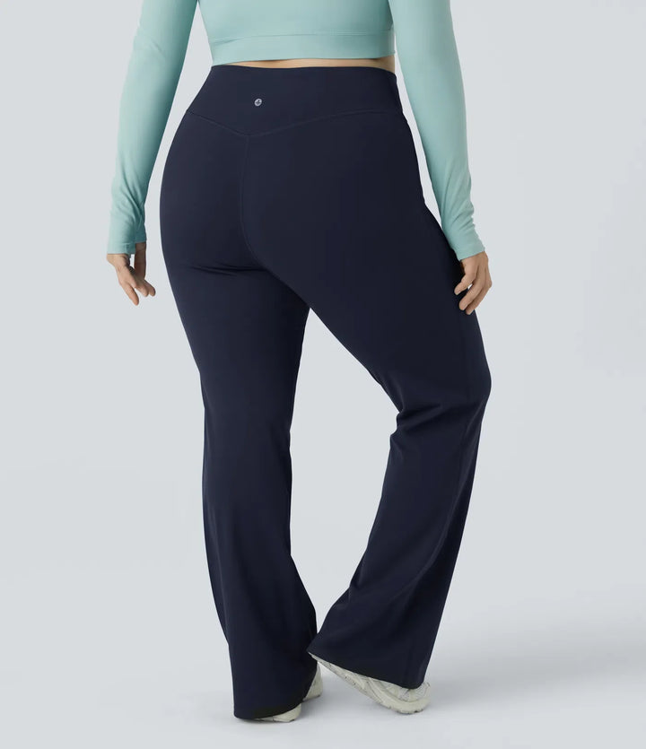 DayStretch med hög midja omlott fullängd utsvängd leggings i plusstorlek