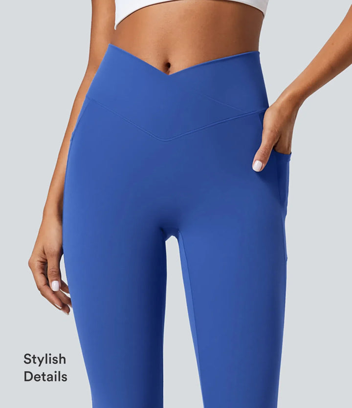 SoftlyZero omlottmodell med ficka enfärgad leggings