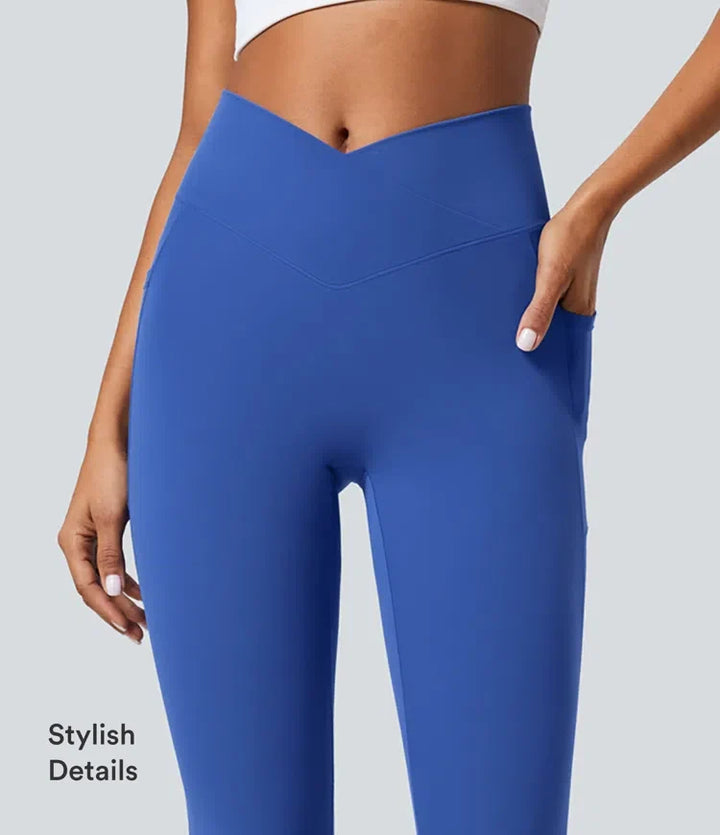 SoftlyZero omlottmodell med ficka enfärgad leggings
