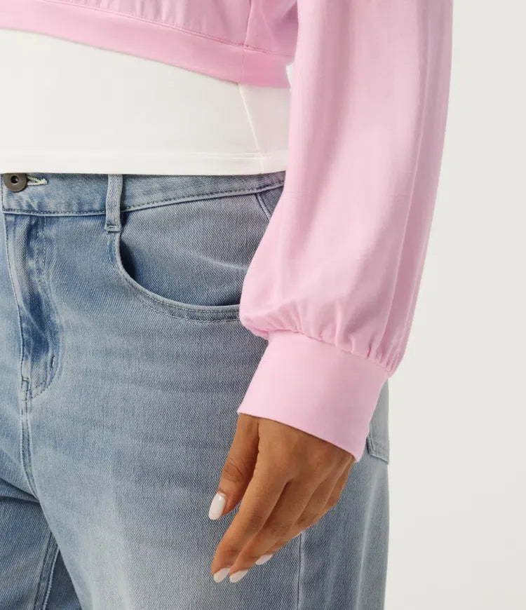 Halterneck enaxlad långärmad 2-i-1 asymmetrisk färgblock vardaglig sweatshirt