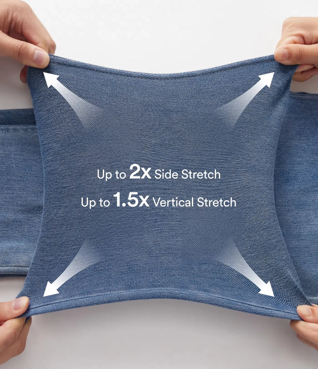 Halara Flex med medelhög midja dragkedja fickor denim vardagsshorts 3&