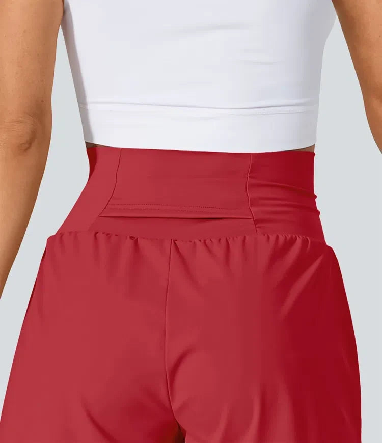 SoftlyZero Airy med extra hög midja 2-i-1 InstantCool yogashorts med fickor