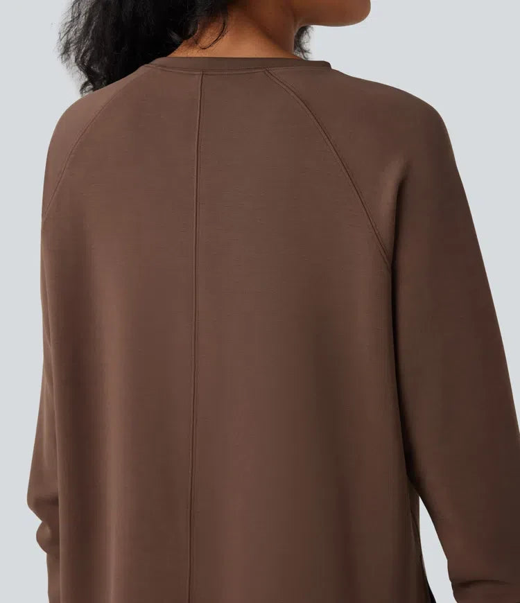 SpacerTek rund hals långärmad vardaglig sweatshirt