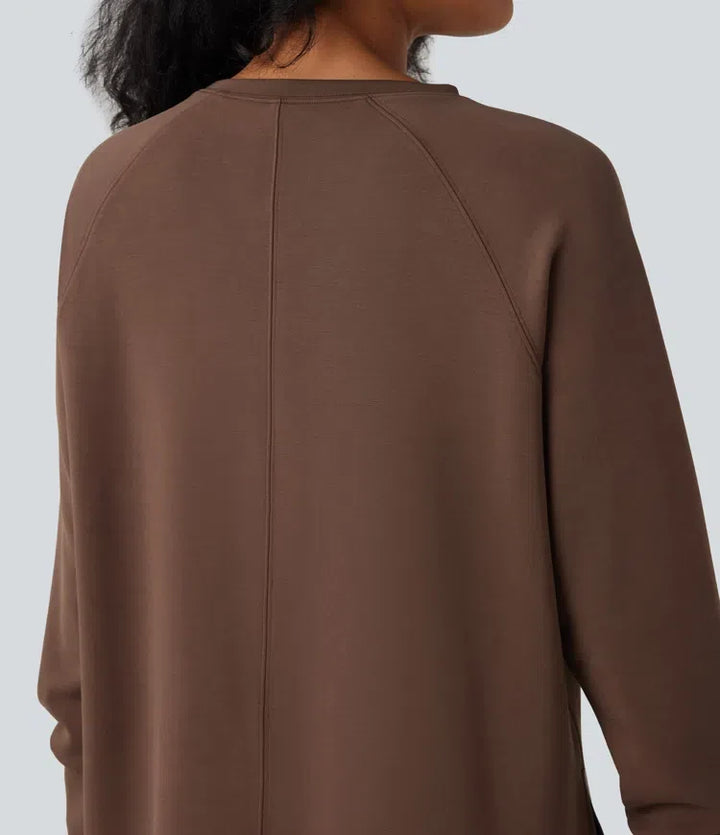 SpacerTek rund hals långärmad vardaglig sweatshirt