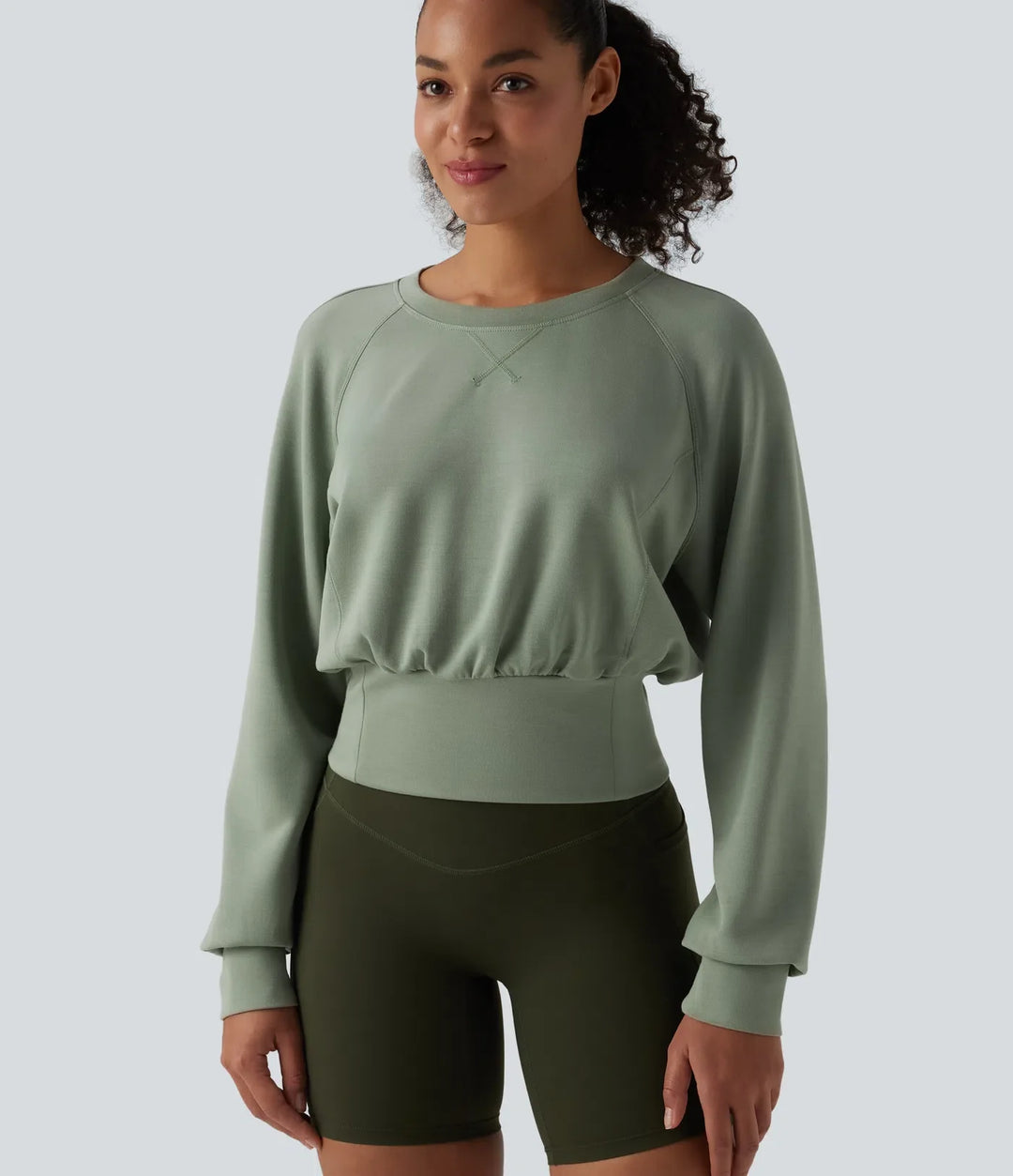 SpacerTek rund hals långärmad vardaglig sweatshirt